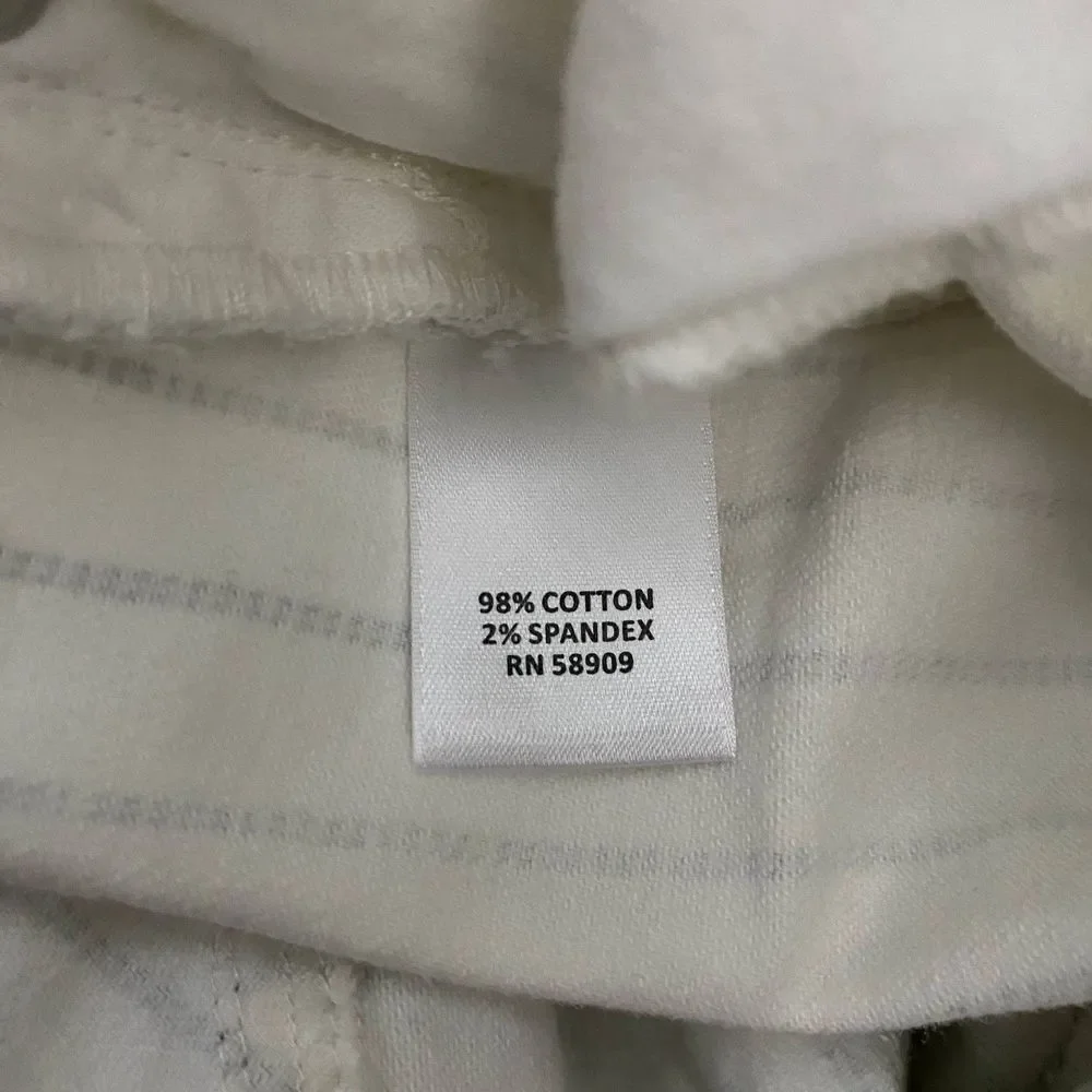 Chelsea & Violet Flare Leg Bell Bottom Jeans White Striped Size 31 Waist - Picture 8 of 9